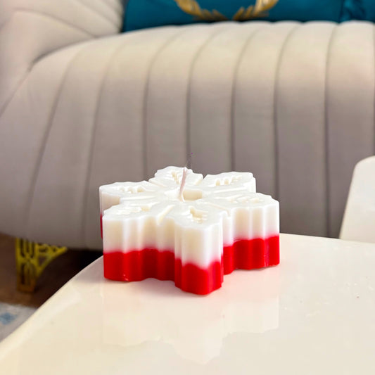 Snowflake Christmas Candle