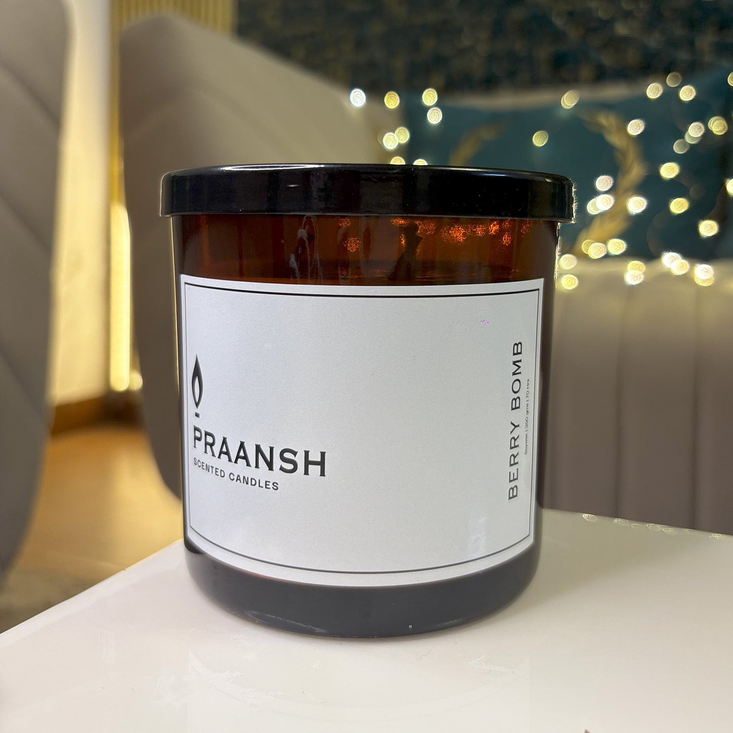 Berry Bomb - Amber Jar Candle with Candid Cranberry Fragrance