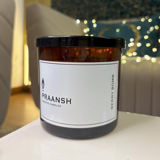 Berry Bomb - Amber Jar Candle with Candid Cranberry Fragrance