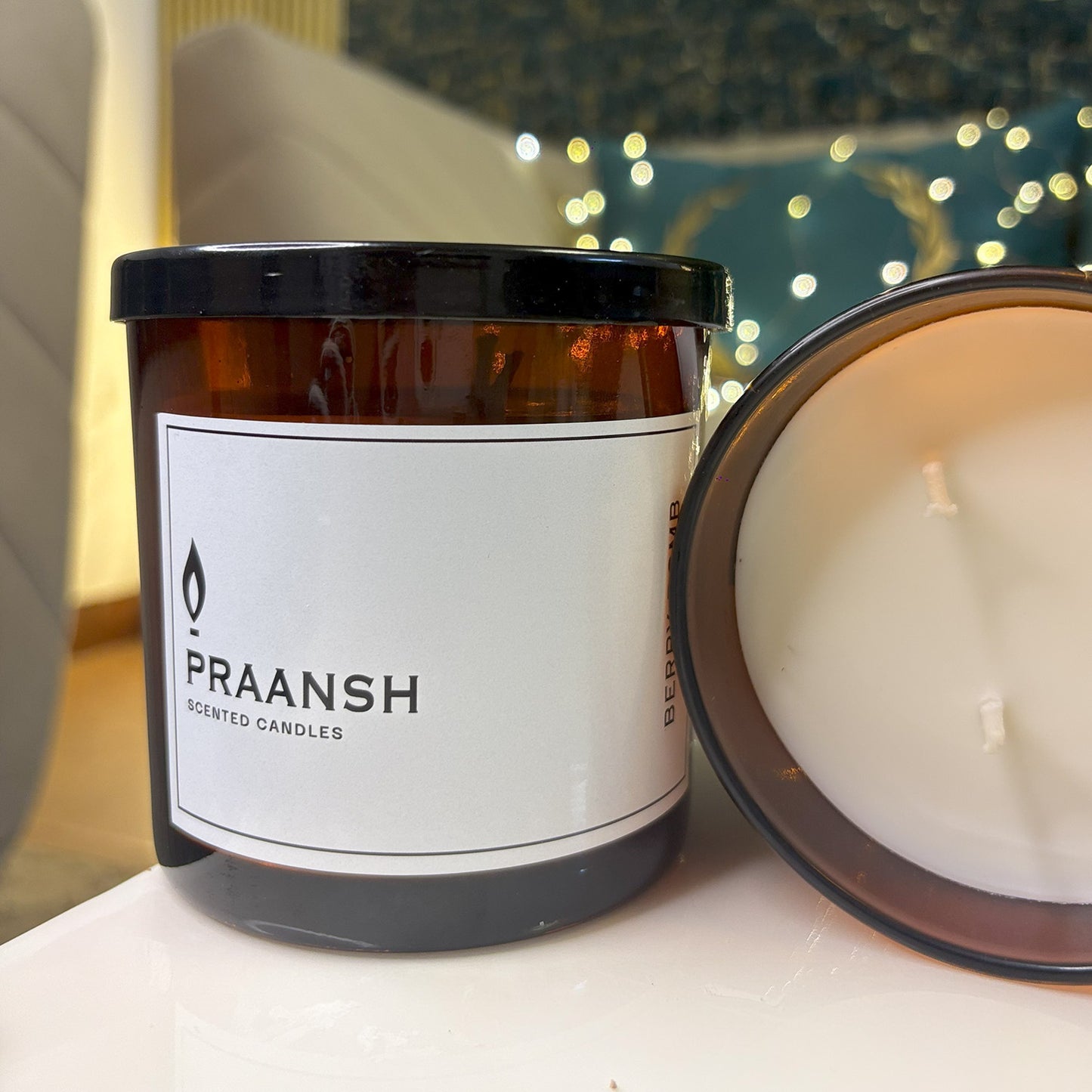 Berry Bomb - Amber Jar Candle with Candid Cranberry Fragrance