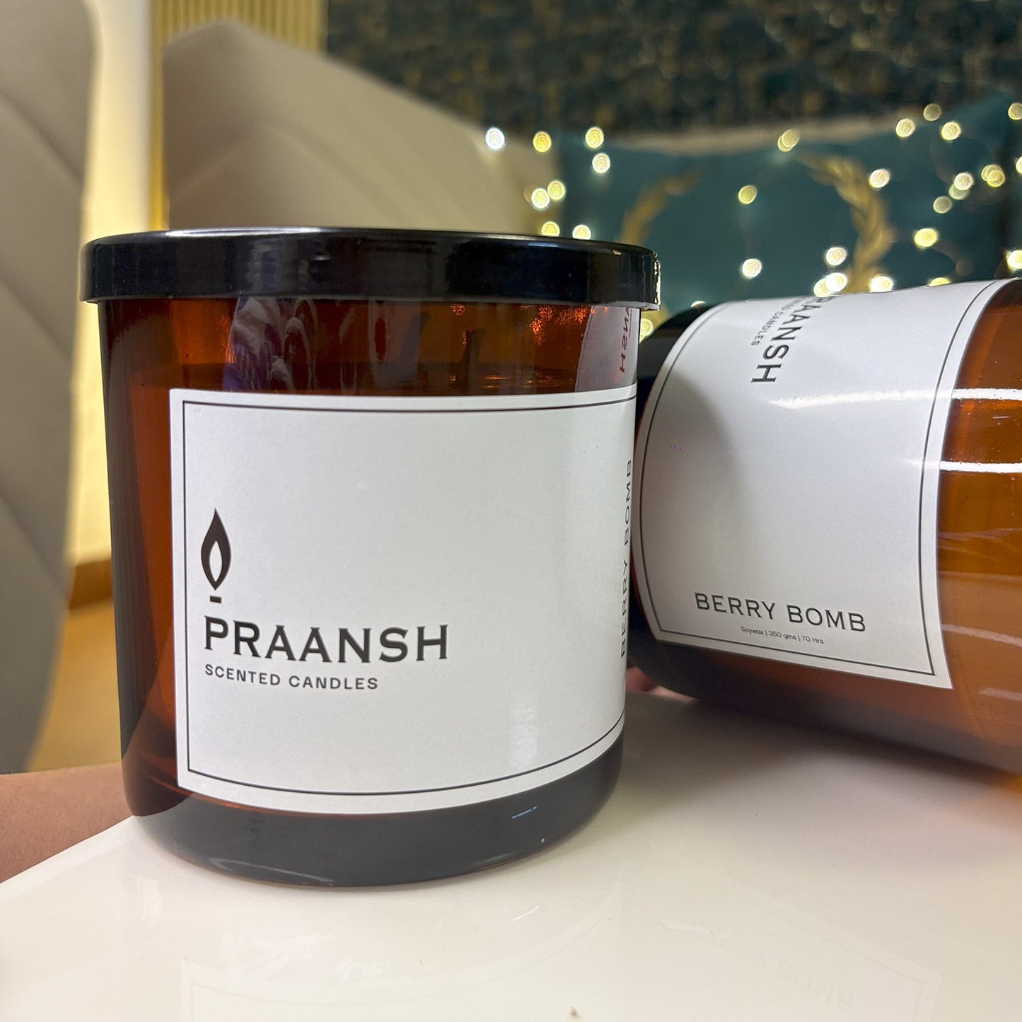 Berry Bomb - Amber Jar Candle with Candid Cranberry Fragrance