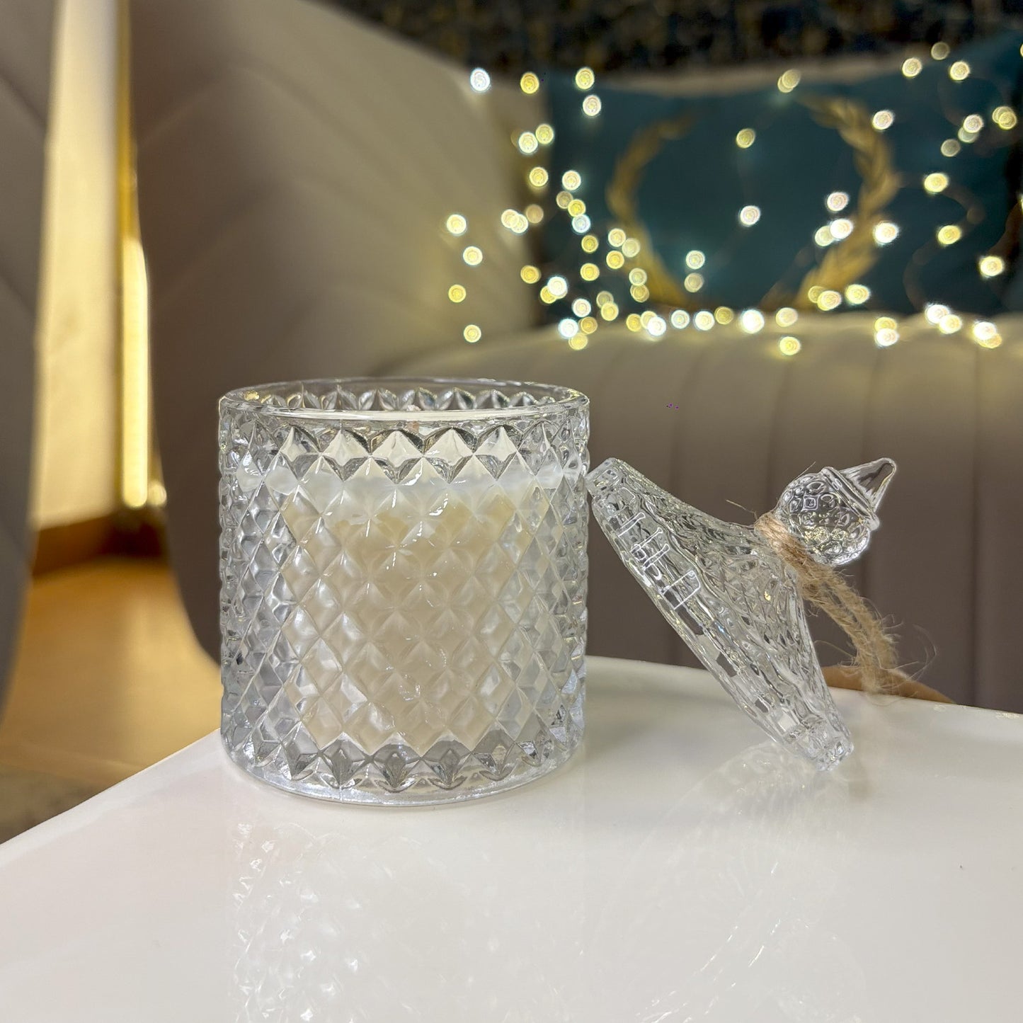 Mogra Magic - Crystal Jar Candle with Mogra Fragrance