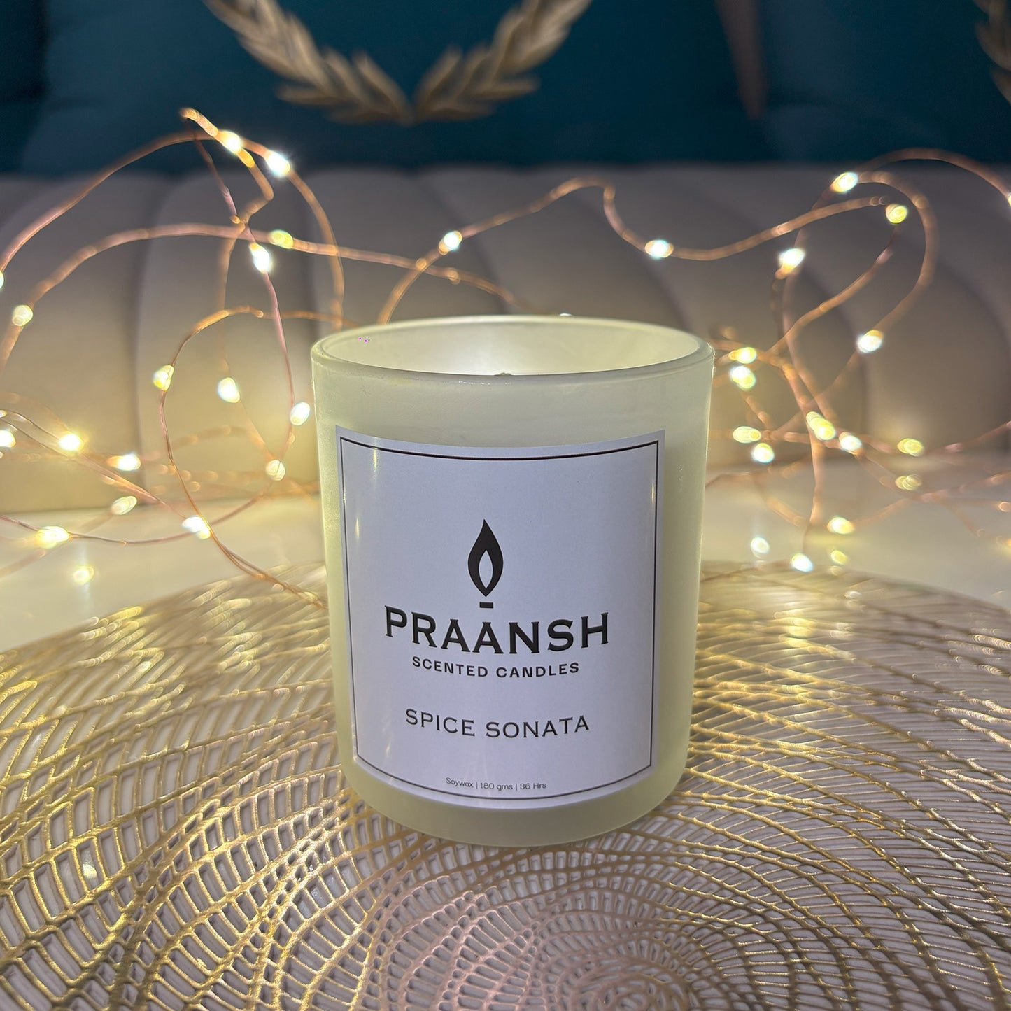 Spice Sonata - Frosted Jar Candle with Pumpkin Spice Fragrance